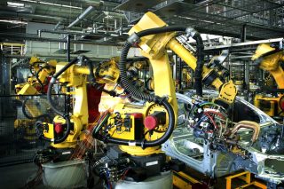 Industrielle Roboter in Aktion
